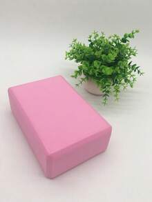 1 pieza Bloque de yoga de alta densidad, bloque de práctica de danza, bloque de estiramiento, bloque de presión de piernas, bloque auxiliar de práctica de yoga, ladrillos de yoga - Rosa - Ver 3