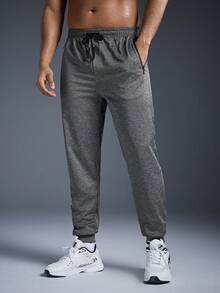 Driftmere Men's Sports Pants, Outdoor Casual Drawstring Waist Trousers, Quick-Dry Stretchy Wrinkle-Resistant Spring To Summer, For Spring/Summer, Comfort And Soft Sports Pants, For Gym And Jogger, Athleisure Style, Sporty Fashion Father's Day – A Fathers Day Gift Guide - Dark Grey - View 3