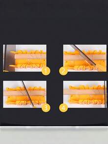 22.5/45/90 Degree 1-Piece Woodworking Cutting Fixture, Miter Saw Box, Woodworking Angle Cutter - Yellow - View 5