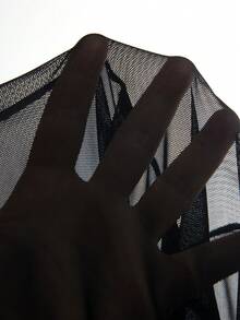 Enliva Plus Size Women's Solid Color Pantyhose Sexy Sheer High Stretch Tights, For Apple & Rounded Body Shape