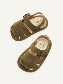 Cozy Pixies A Pair Of Fashionable Hollow Design Baby Bag Head Sandals Casual Outdoor Toddler Shoes - Army Green - View 5
