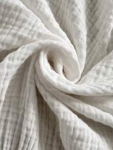 Easowa 100% Cotton Ruffled Collar Puff Sleeve Button Front Shirt, Casual Relaxed Elegant Office/Vacation Wear For Women, Spring/Summer