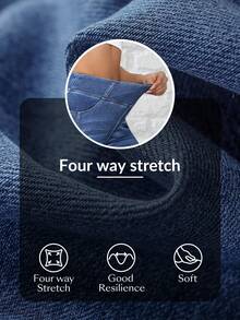 Flexra Quần jeans ống loe ôm vừa vặn, giặt thường ngày dành cho nữ - Rửa trung bình - Xem 8