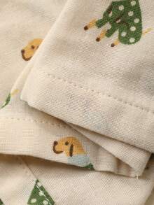 DAZY Loose Fit Women's Nightgown With Allover Puppy Print - Baby Pink - View 9