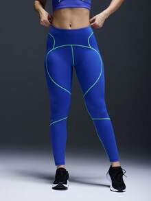 Powerista Leggings de fitness décontractés à taille élastique pour femmes - bleu indigo - Voir 4