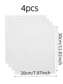 4PCS/Set, Blank Canvas Board, Professional Grade Drawing Board Suitable For Acrylic, Watercolor, Egg Color Pigments - Adult Professional Art Supplies - Suitable For Handmade Crafts Production On Thanksgiving And Valentine's Day - White - View 10