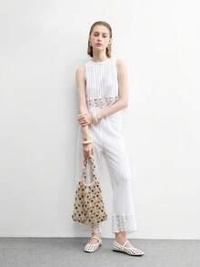 CUCCOO BIZCHIC 新款春秋季白色平底方头镂空舒适女鞋 - 白色 - 查看 10