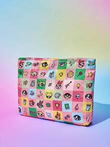 THE POWERPUFF GIRLS X SHEIN FanGlow Sweet Cute Cartoon Graphic Portable Makeup Bag, Coin Wallet, Travel Bag - Multicolor - View 6