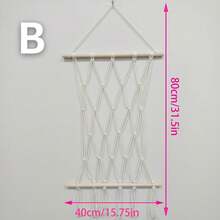 1 Set de Kit de Material DIY para Pared de Fotos Tejida, Tapiz Creativo Hecho a Mano con Cuerda de Algodón y Cáñamo para Exhibición y Decoración de Pared Colgante - Beis - Ver 2