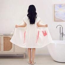 1pc Sleeveless Bath Robe, Super Soft & Absorbent Microfiber Women Bathrobe, Color-Fast & Non-Shedding, Suitable For Home, Hotel, Beauty Spa, All Seasons Back To School - Multicolor - View 23