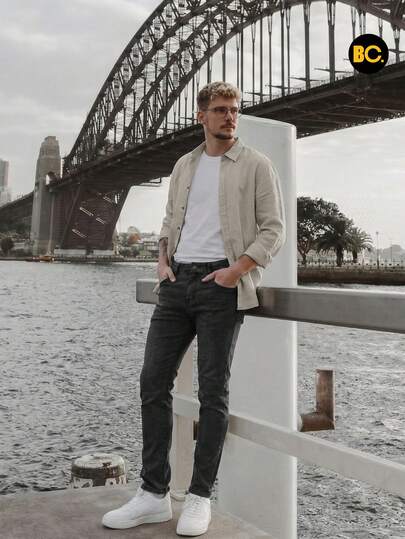 Big City Pantalon Jeans Moderno De Corte Ajustado Moda Para Hombre