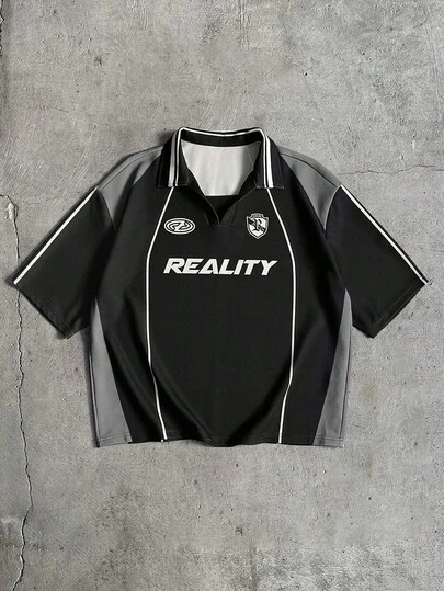 AXEPEAK Men's Casual Printed Short Sleeve Polo Shirt