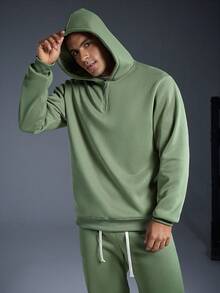 Driftmere 2件套男士休闲运动连帽运动服套装，秋冬 - 綠色 - 查看 7