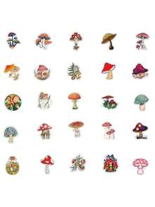 Mushroom Pattern Sticker Back To School - Multicolor - View 3