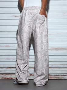 Modcrash 男士休闲涂鸦印花拉链连帽衫，百搭街头服饰，适合秋冬春夏夏季穿着，适合日常穿着，宽松版型，夏季度假装扮，复古美式风格，男女皆宜，宽松版型夏季服装——适合日常穿着和夏季度假装扮。 - 杏色 - 查看 3