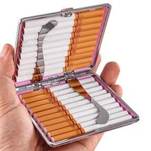 Set de 20 estuches de cigarrillos portátiles de plástico, soporte de cigarrillos a prueba de humedad y resistente a la compresión para hombres y mujeres - Multicolor - Ver 3