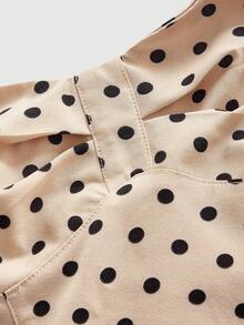 ROMWE Avant 女士浪漫度假风波点格子露背吊带背心套装 - 彩色 - 查看 9