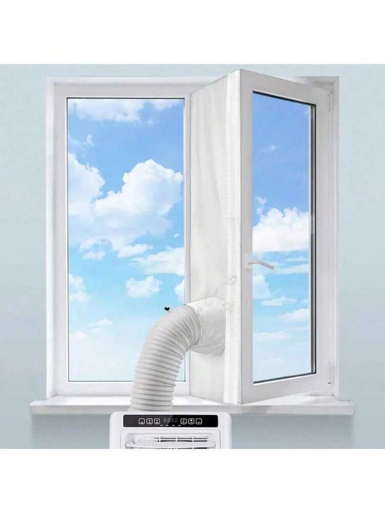 1 Piece Of Window Sealing Cloth (New Upgrade With Added Cuffs For Better Sealing Effect), Portable Air Conditioner And Dryer Cloth Accessories, Universal Window Sealing Strip For One Or Two Tubes, Suitable For Mobile Air Conditioning Equipment. - Multicolor - View 1