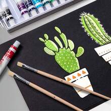 20 Sheets Of Black Cardboard, A4 Thick Hard Handmade Paper, Children's Kindergarten Handmade Graffiti Painting Photo Album, Cover Paper, Painting Art Paper, Hard Cardboard, A3 Large Sheet Cover Back To School - Black - View 8