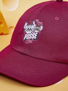 TOM & JERRY X SHEIN Women Baseball Cap - Burgundy - View 4