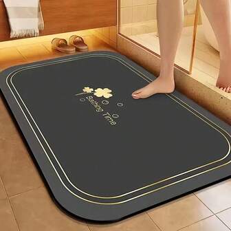 1pc Super Absorbent Diatomaceous Bath Mat - Ultra-Non Slip, QuickDrying, Luxuriously Soft - Ideal For Bath Tub, Shower & Outdoor DoorEnhance Home & Fall Bathroom Decor With Stylish Design, Bath Rug Floor Carpet Outdoor Rug Door Mat Fall Decor Bathroom Accessories Back To School Entryway Decor