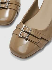 CUCCOO BIZCHIC Sandale cu toc înalt pentru femei, cu design cataramă, la modă, purtate zilnic, la modă