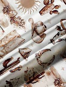 Lalippa Heltäckande tryckt halterneck rygglöst linne med casual design - Multifärgad - Visa 4