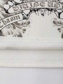 ROMWE MEN Men's Casual Crew Neck Long Sleeve T-Shirt With Creative Cross Print, Loose Fit - White - View 7