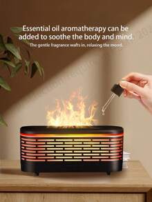 1PC Simulated Flame Aroma Diffuser Lamp – USB Powered, 7-Color RGB Light, Flame Effect Humidifier & Essential Oil Diffuser, Air Purifier With Auto Shut-Off Protection, 120ml Capacity, Ultra-Quiet Operation. Ideal For Room Decor, Office, Living Room, Study, Desktop, Birthday Gifts & Christmas Presents. - Multicolor - View 2