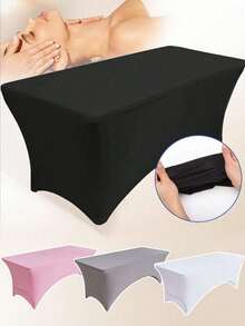 1pc 6ft Salon Massage Table Cover, Stretchy Eyelash Extension Bed Cover, Suitable For Eyelash Bed, Beauty Salon - Multicolor - View 2