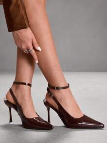 CUCCOO SZL Women Pumps Valentine's Day - Coffee Brown - View 6