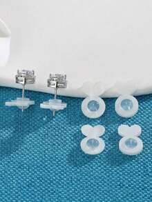 2/6/10 Pairs Silicone Earring Lifters - Invisible Earring Back Supports,Support Ear Plugs,Earring Back Caps,For Sagging Ears, Heavy Earrings,Earring Support Securing Jewelry Accessories,Secure Earring Lifters