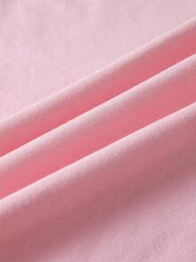 TOM & JERRY X SHEIN Women's Casual Everyday Commute Valentine's Day Cute Cartoon Heart & Letter Graphic Short Sleeve Pink T-Shirt - Pink - View 5