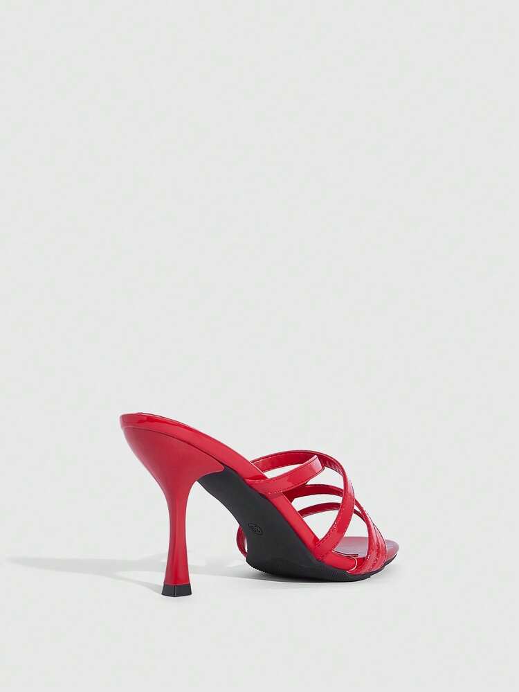CUCCOO SZL Women's Fashionable And Versatile High Heel Slide Sandals For Daily Wear Valentine's Day
