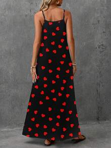 EMERY ROSE Đầm dệt kim co giãn họa tiết trái tim dành cho nữ, kiểu dáng thường ngày, thoải mái và thời trang, thích hợp cho mùa hè. - Nhiều màu - Xem 3