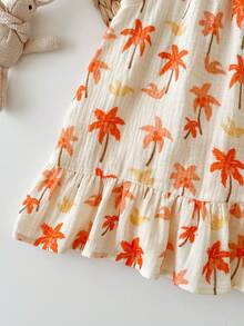 Cozy Pixies Baby Girl Floral Print Casual Versatile Camisole Dress