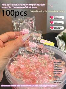 100/50/30/5 Capsules/Set, 5-In-1 Laundry Detergent Pods, Mite-Removing, Long-Lasting Fragrance, Powerful Stain-Removing Detergent Capsules, Household Pack. - Multicolor - View 6