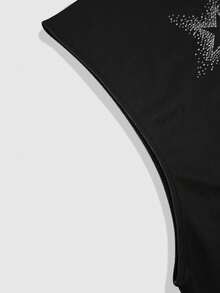 ROMWE MEN 男士字母和图案印花圆领背心和抽绳腰短裤休闲套装 - 彩色 - 查看 6