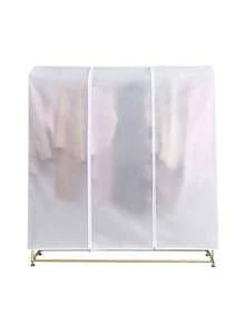 透明塑料落地式衣架防尘罩，衣架晾衣架罩，衣物收纳保护罩，防尘防潮，透明可视，易于取用，家用衣物保护罩