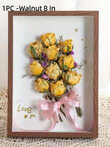 1pc Diy Dried Flower Frame, Shaded Box, Hollow Photo Frame, Storage Box, Figurine Display Frame, Specimen Display Frame, Model Display Stand. Suitable For Dried Flower Displays, Photo Frame Gifts, Mother'S Day, Easter, Eid Al-Fitr, And Other Holiday Decorations.