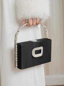 SHECARRY Quý cô, Túi xách dạ hội dành cho nữ, Túi xách quai trên, Thời trang, Sang trọng, Kim cương, Thanh lịch, Đơn giản, Cá nhân hóa, Đa năng, Cổ điển, Lấp lánh, Dành cho tiệc cocktail, Tiệc tùng, Vũ hội, Câu lạc bộ, Hẹn hò, Sinh nhật, Buổi tối, Đêm hẹn hò, Tiệc chiêu đãi - màu đen - Xem 1