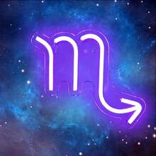 12星座系列LED霓虹灯亚克力招牌，室内广告招牌，派对装饰灯，商店和卧室氛围照明，适用于酒吧、节日、派对，营造节日气氛。 - 彩色 - 查看 4