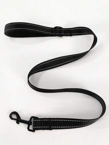 1pc Nighttime Reflective Dog Leash, Pp Explosion-Proof Handle Pad, Comfortable Grip, One Leash For Multiple Dogs - Black - View 4