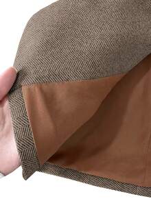 Franclia High-End Feel, 3D Lining, 2025 New Autumn/Winter Suit Jacket With Special Collar Design, Simple, Elegant, And Stylish Waist-Cinching Design, Dark Brown Color, Perfect For Women's Everyday Commuting.Winter Winter For Women Winter Christmas New Year Thanksgiving For Women Party Beach Graduation Elegant - Coffee Brown - View 5