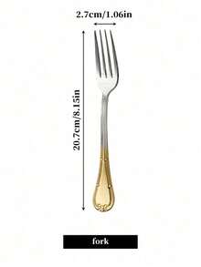 Cirelle 1Pc Stainless Steel Gradient Gold Silverware Luxury Modern Flatware Thick Handle Tableware Stainless Steel Cutlery For Home Restaurant Hotel Party - Multicolor - View 13