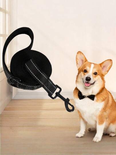 1pc Nighttime Reflective Dog Leash, Pp Explosion-Proof Handle Pad, Comfortable Grip, One Leash For Multiple Dogs