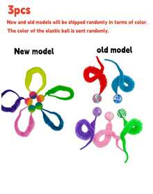 Elastic Ball Caterpillar Shaped Cat Toy For Self-Entertainment