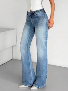 EURMUSE Schrägtaschen Schlagjeans - Helle Waschung - Übersicht 6