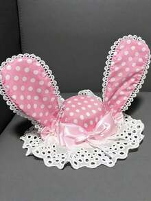 Joivida 1个可爱发夹，法式蕾丝蝴蝶结搭配黑白兔子图案，甜美少女风上镜发饰，卡哇伊发夹，时尚百搭，日常佩戴，送给闺蜜的生日礼物，发饰 - 彩色 - 查看 12