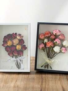 1pc Diy Dried Flower Frame, Shaded Box, Hollow Photo Frame, Storage Box, Figurine Display Frame, Specimen Display Frame, Model Display Stand. Suitable For Dried Flower Displays, Photo Frame Gifts, Mother'S Day, Easter, Eid Al-Fitr, And Other Holiday Decorations.